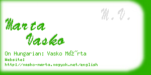 marta vasko business card
